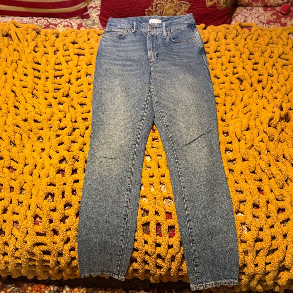 Good American Light Blue Straight Leg Jeans